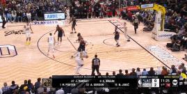 NBA季后赛：掘金力克快船总分3-2 穆雷狂轰43 7哈登低迷仅11分 穆雷闪耀天王山