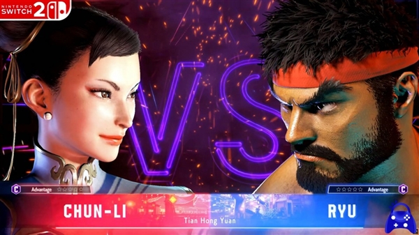 《街头霸王6》PS4、Switch 2、PS5画面对比