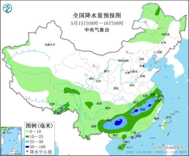 未来7天南方将有两次较强降水过程