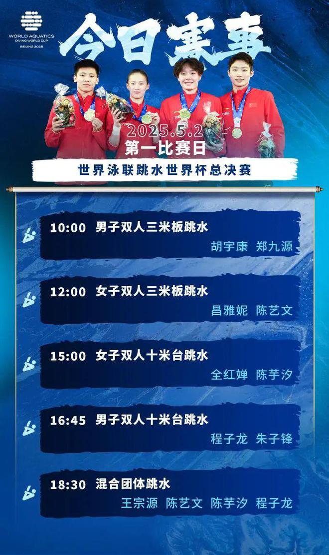 跳水世界杯总决赛今日开赛，全红婵首次在“水立方”亮相