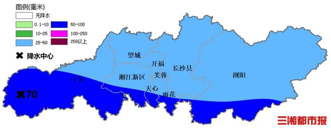 大到暴雨！雷雨大风！明日抵达长沙