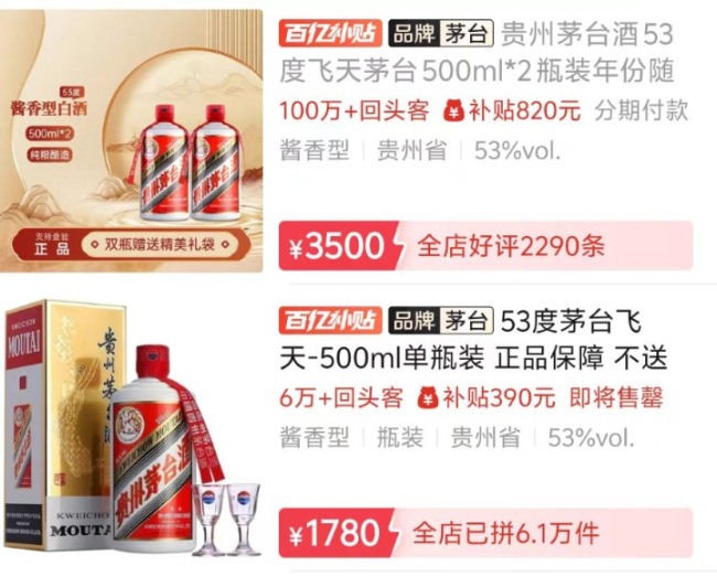 飞天茅台近一月跌破三道关口 价格波动引关注