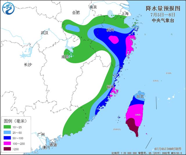 台风 “丹娜丝”或将于7日夜间至8日上午在闽浙沿海登陆